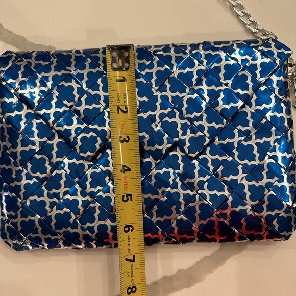 Stylish Blue and Silver Quilted-Style Women's Bag - Picture 5 of 5